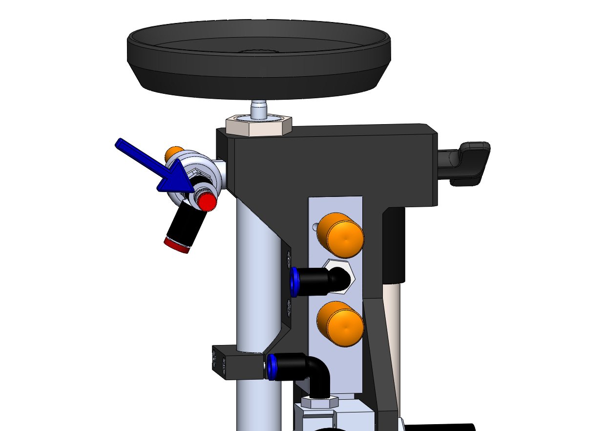 Adjusting speed control piston