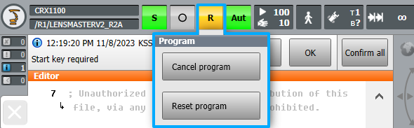 Program status indicator