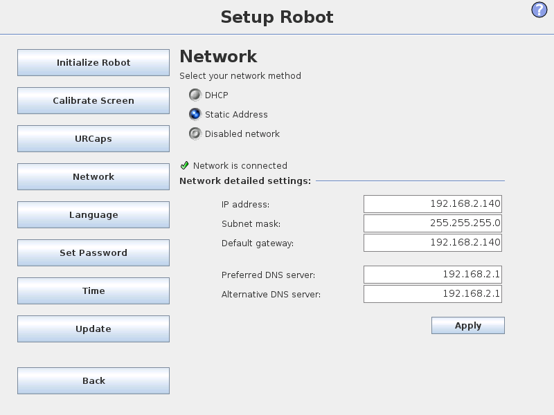 Ur cb3 network config